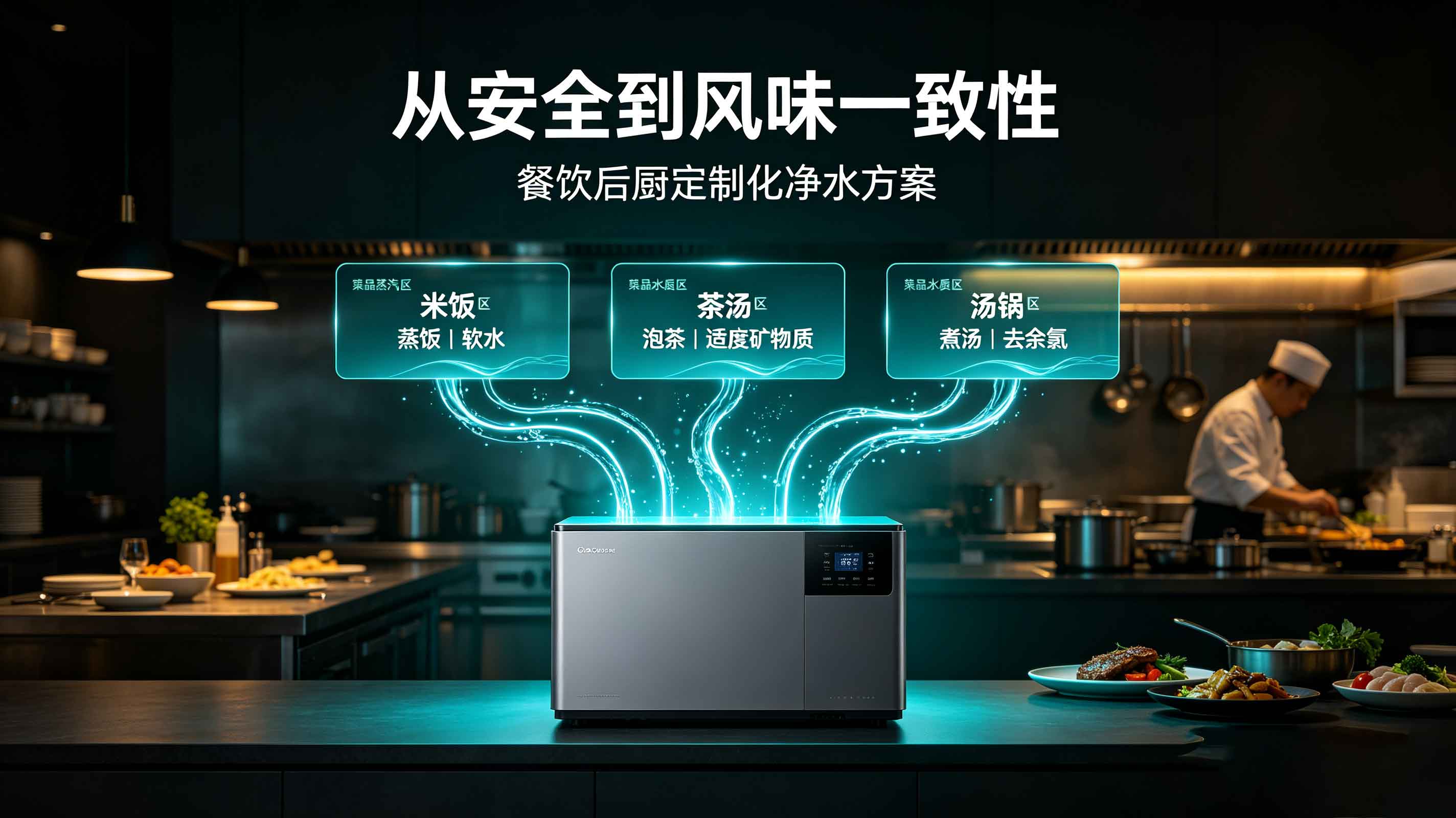 餐厅后厨净水方案怎么选？从“安全用水”到“风味标准化”，餐饮净水进入分质供水时代